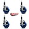 Service Caster 5'' Solid Poly Swivel 1-1/4'' Expanding Stem Caster Set with Brake, 4PK SCC-EX20S514-SPUS-TLB-114-4 - alternate 3